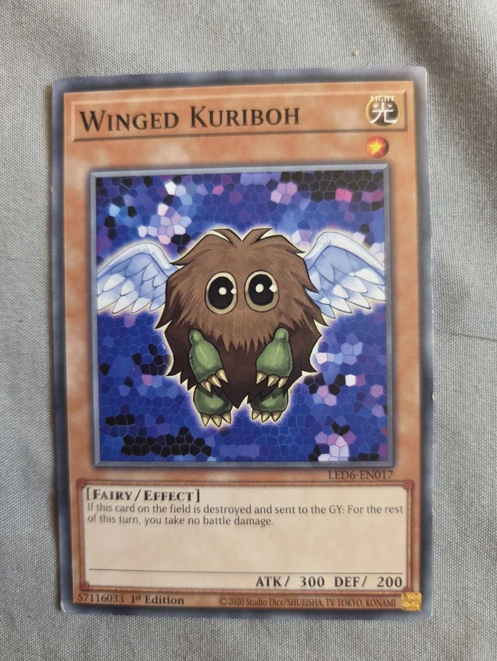 Winged Kuriboh Collectible Card - Brown & Green